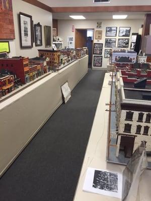 A huge model of the town is on display