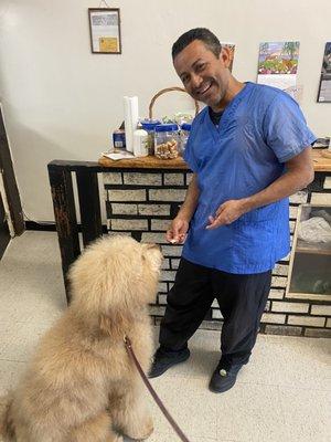 Eric was so kind and Murphy loved the post grooming treats