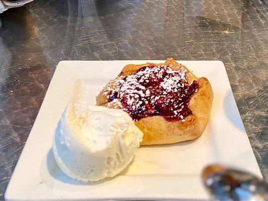 Rustic Berry Tart with Vanilla Gelato