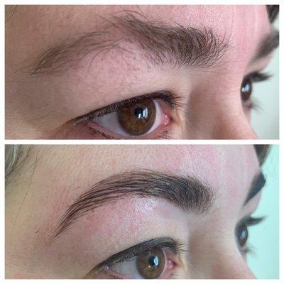 Are your brows naturally unruly? Try a brow lamination for $65. Brows stay put for up to 5 weeks!