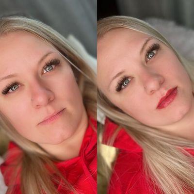 Before & After lip blushing