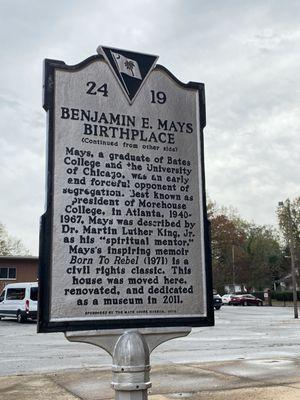 Benjamin E. Mays Historical Preservation Site