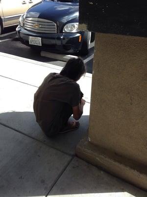 Beware of the crack head smoking outside the store.