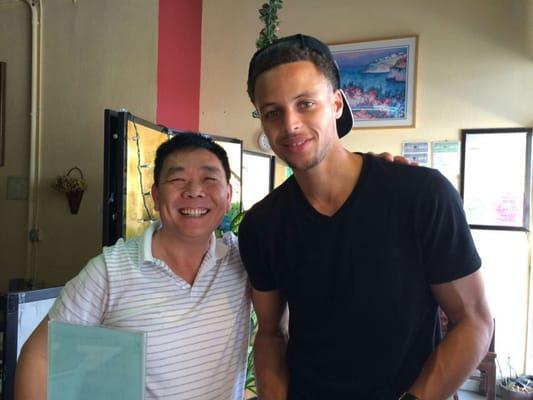 NBA Champion & MVP Stephen Curry with masseur Alan