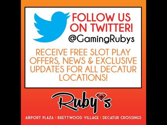 Follow us on Twitter to receive free gaming offers & more!