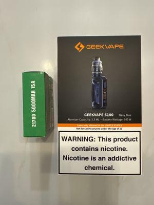 Incompatible batteries for vape purchase - refusing to return as they don't carry the correct size for the vapes they are selling.