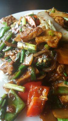 I ordered the Hot Pepper Stir Fry with Tofu & Noodles. I enjoyed it! I decided not to post the after picture...haha!