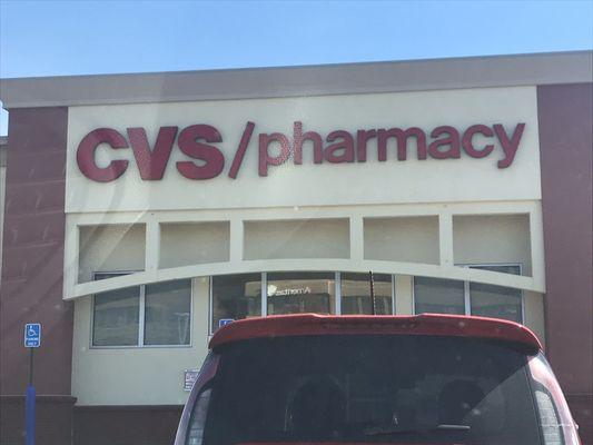 Front side of CVS from the parking