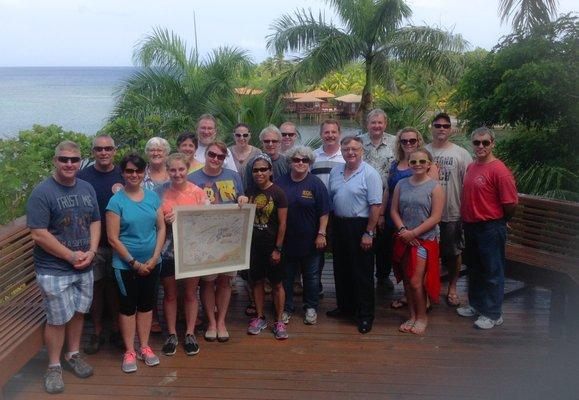 Dive group in Roatan