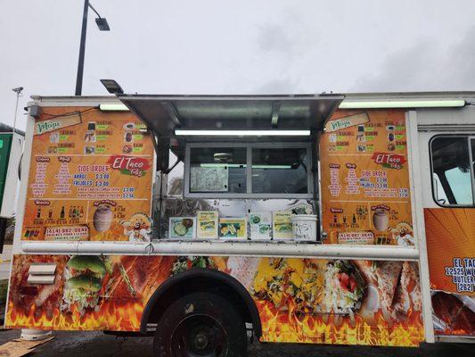 Glimpse of menu. This is the truck in the falls