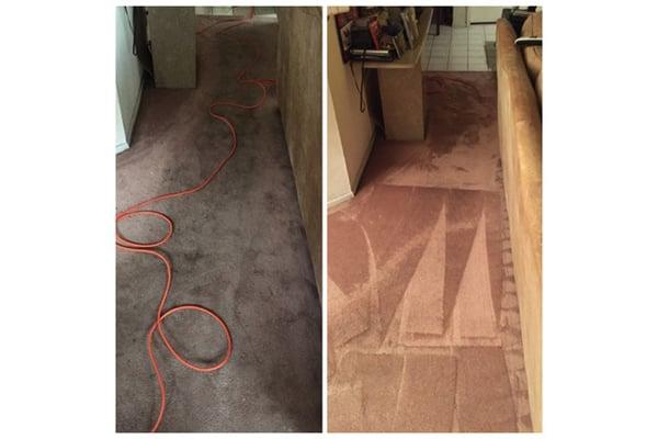 Before and After: Hallway Carpet Cleaning