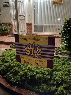 Graduation sign