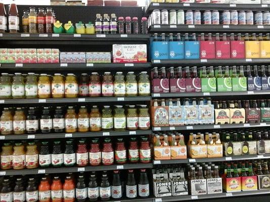 A wide variety of natural soft drinks