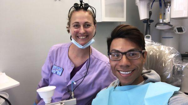 Thank you for deep cleaning my teeth my smile looks better then ever thanks to my teeth being so white!