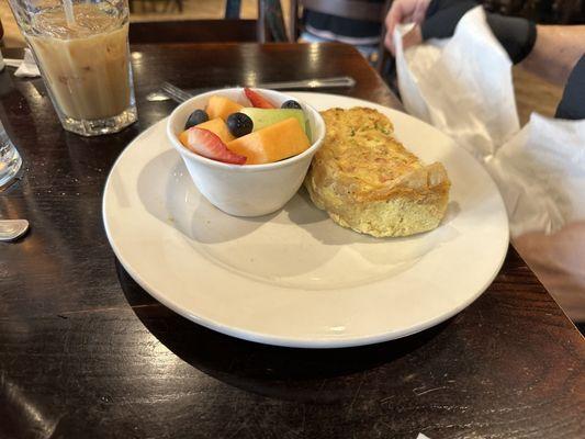 Crab Quiche and Fresh Fruit