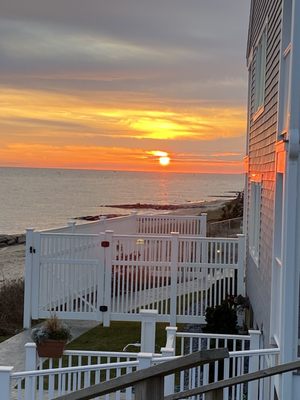 Sunset from the back yard of the restaurant