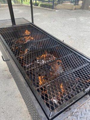 Firing up the grill for a community event