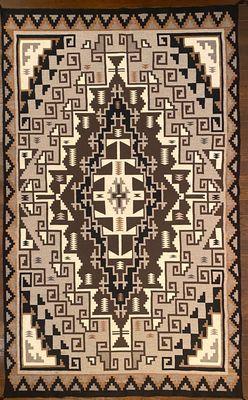 Navajo Handwoven Two Grey Hills Weaving