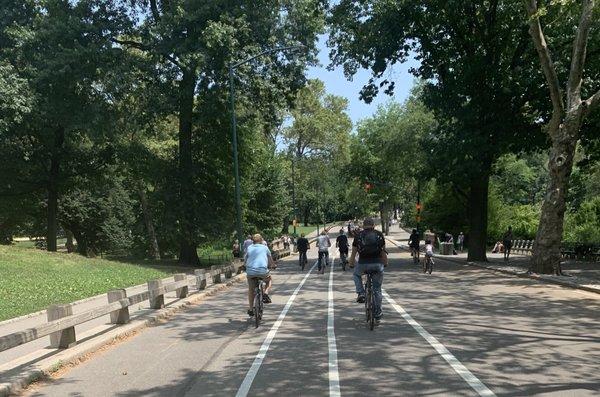 Bike ride through Central Park on buys rented from Bike Rental Central Park.