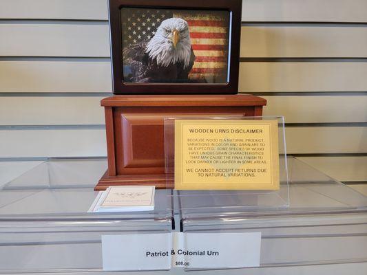 Patriot and Colonial Urn $88.00