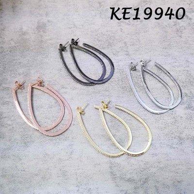 Small Oval CZ Hoops