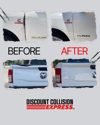 Before and after; auto collision repair