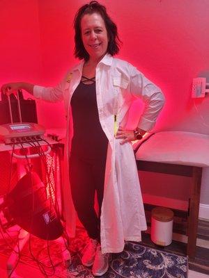 Hi.  My name is Joyce.  I am so excited to serve you with your Red Light Treatments.