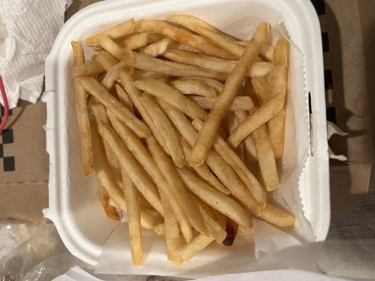 Small fry. Asked fries to be cooked crispy