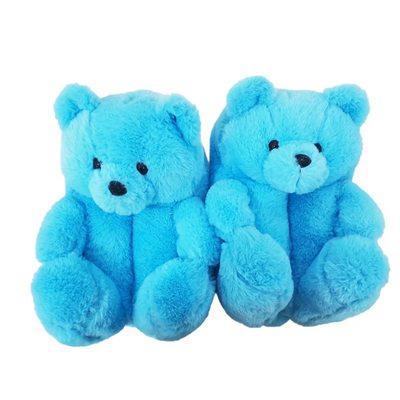 Teddy Bear Slippers - Baby Blue