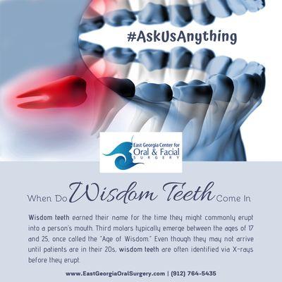 When Do Wisdom Teeth Come In | #AskUsAnything