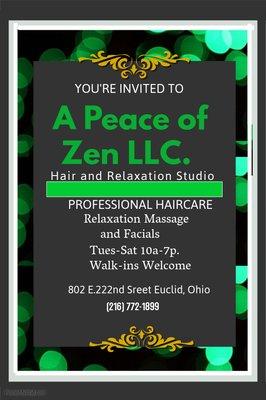 (216) 772-1899 for appointment. Walk-Ins Welcome