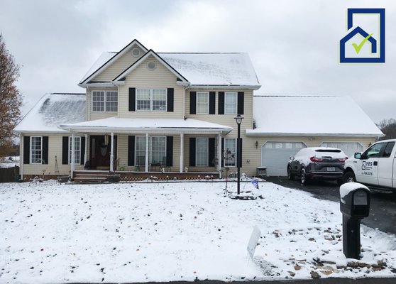 A recent reroof, finished just in time for the first snow storm of the year!