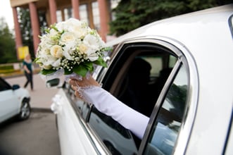 wedding white limo