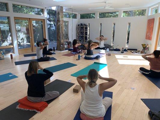 Breathwork practice with Venture Well Yoga's Day Retreat