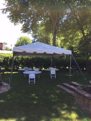 15x 15 Frame tent 24 guests