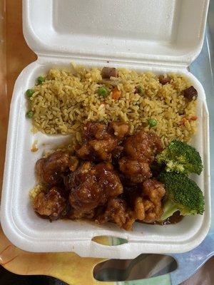 Lunch special General Tso's chicken