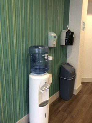 Water cooler in the exercise room