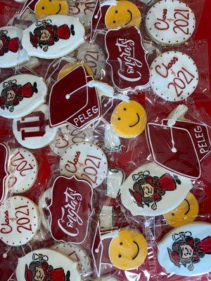 Custom made grad cookies