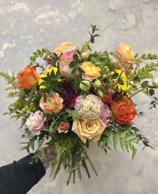 Fun bridal bouquet