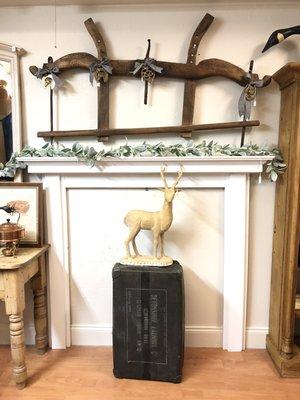 White Mantel. Mid 19th Century Yoke.