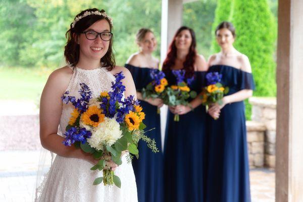 Wedding photos with flowers