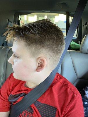 My son's haircut.  We are very pleased!