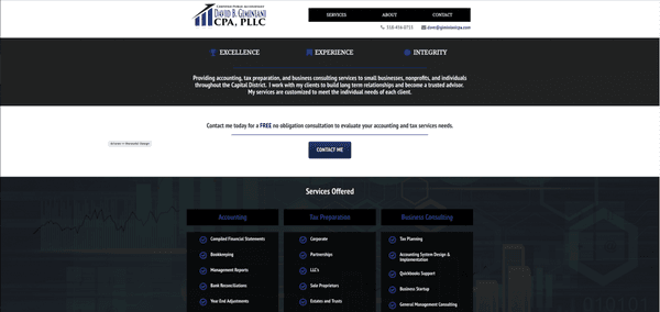 Web Design for David B. Giminiani, CPA, PLLC