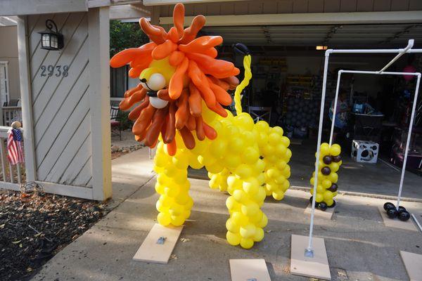 Aloha Balloon Company. Lion made of balloons. 
 Eldorado Hills, CA