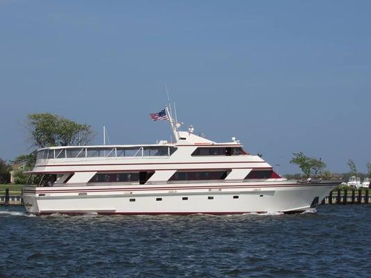 106' luxury yacht for all occasions. We can accommodate up to 140 guests.