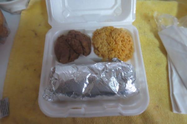 Ranchero Burrito plate--YUMMMM