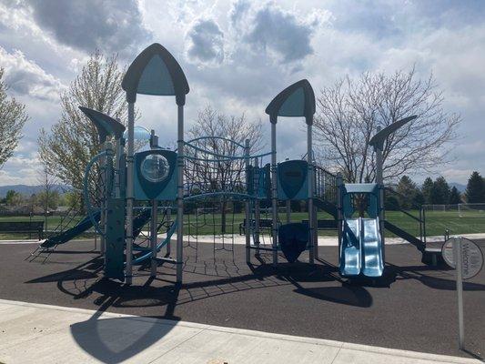 Clean playground with all equipment in working order