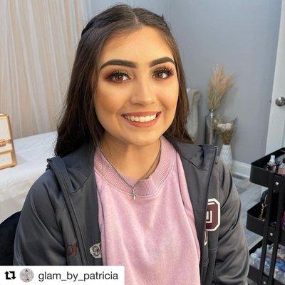 Glam makeup by Patricia