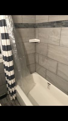 Complete bathroom remodel, tile work