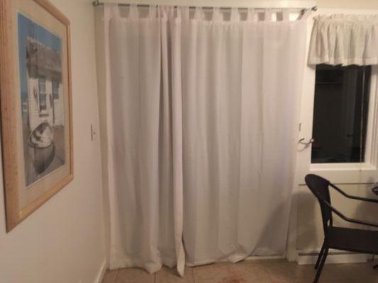 Privacy curtains for sliding door